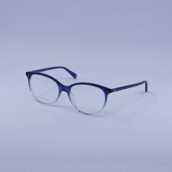 Gucci GG0550O 004 Eyeglasses Blue Gradient 51mm Cat Eye Frame - Picture 1 of 9